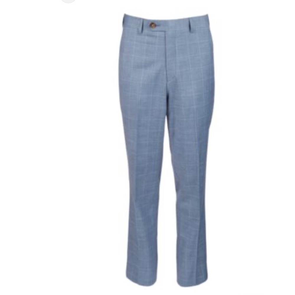 Lauren Ralph‎ Lauren Dress Pants Size 10R Blue Windowpane Suit FormalTrousers
